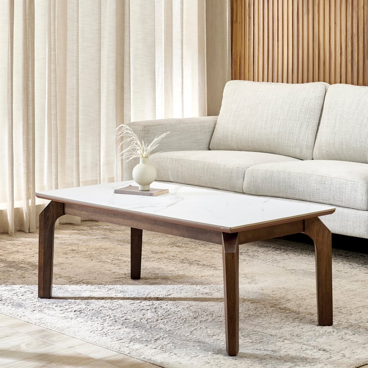 Falcon NXT Ceramic Top Coffee Table - Walnut