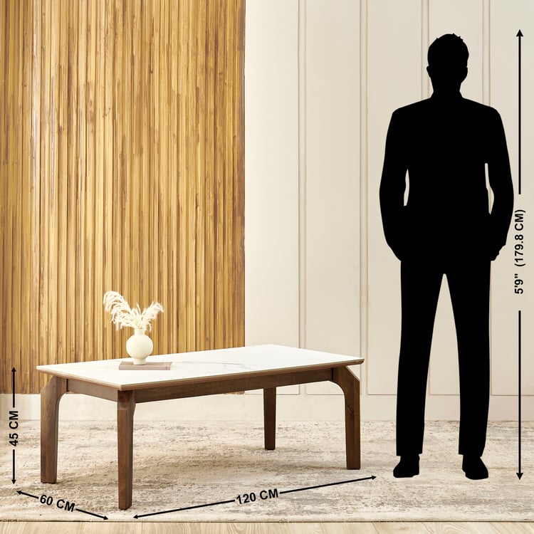 Falcon NXT Ceramic Top Coffee Table - Walnut