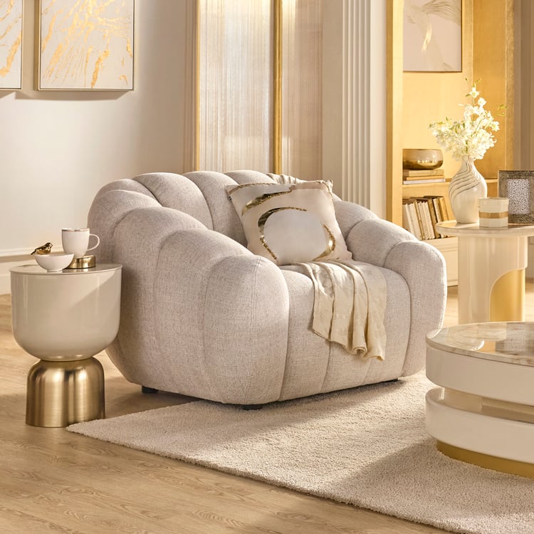 Alchemy Fabric 1-Seater Sofa - Ivory