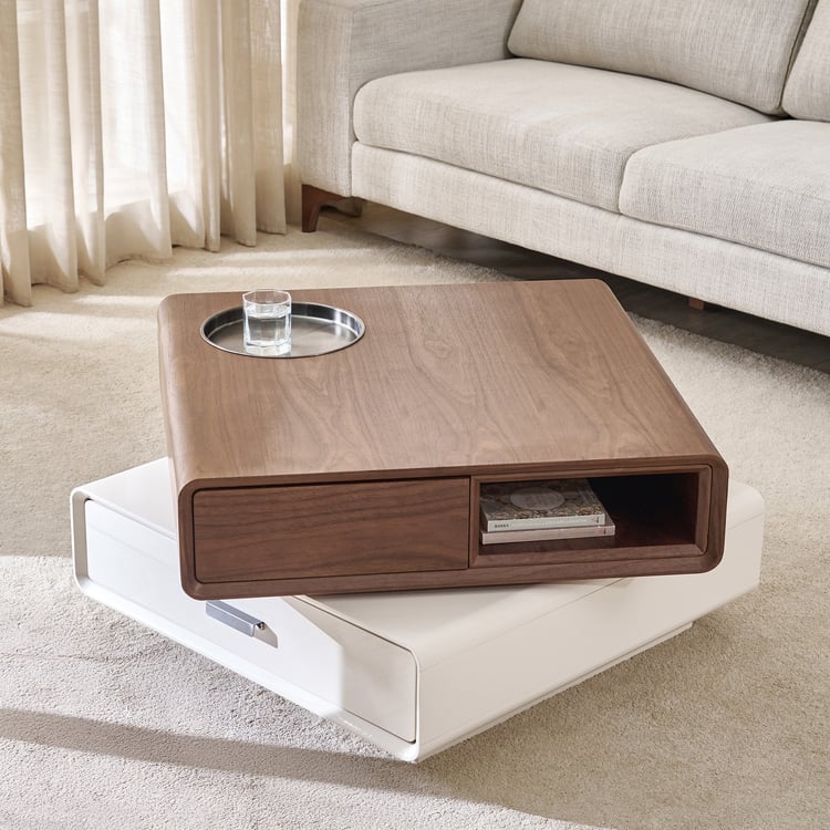 Havana Swivel Coffee Table - Walnut