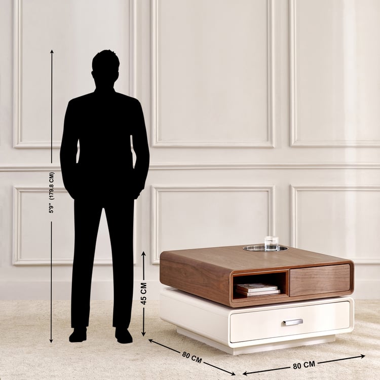 Havana Swivel Coffee Table - Walnut