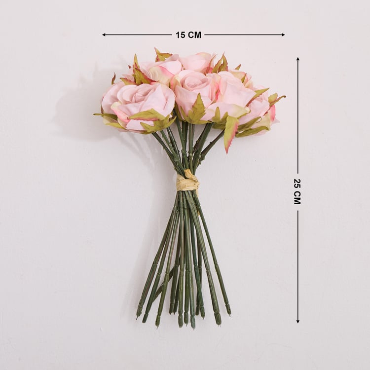 Monalisa Set of 15 Artificial Rose Flower Stems - 15x25cm