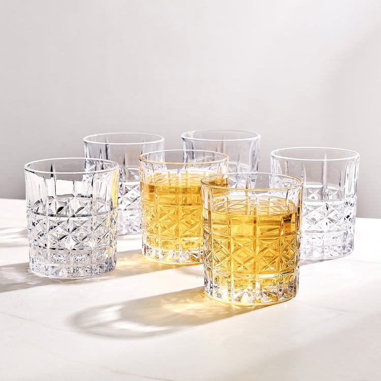 Mizu Diamond Set of 6 Whiskey Glasses - 350ml