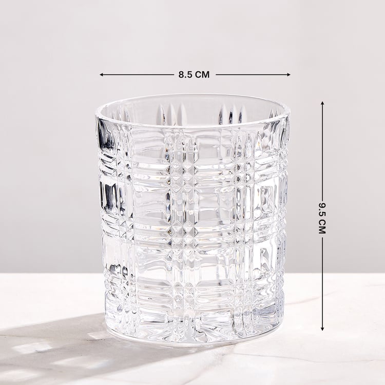 Mizu Set of 6 Plaid Whiskey Glasses - 350ml
