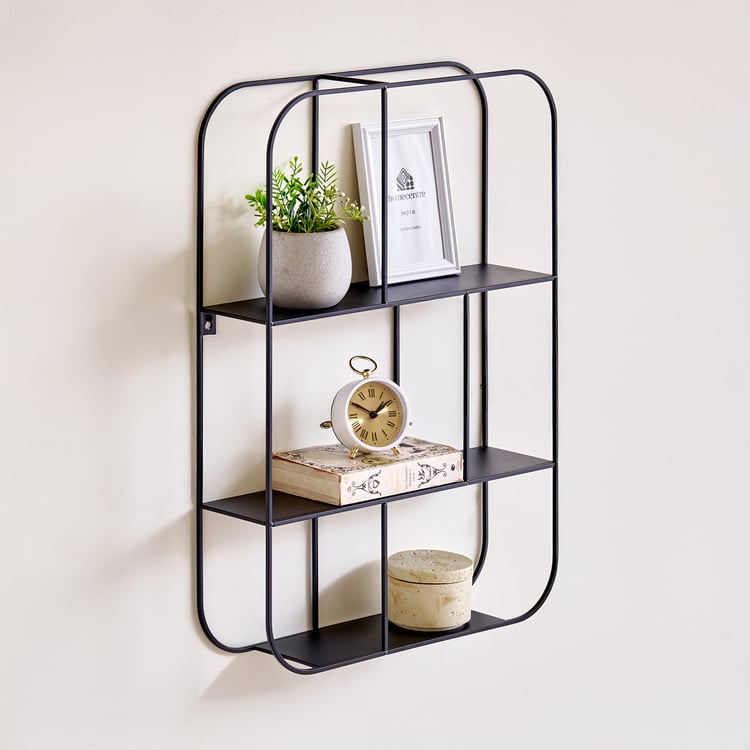 Pegasus Metal Wall Shelf - Black
