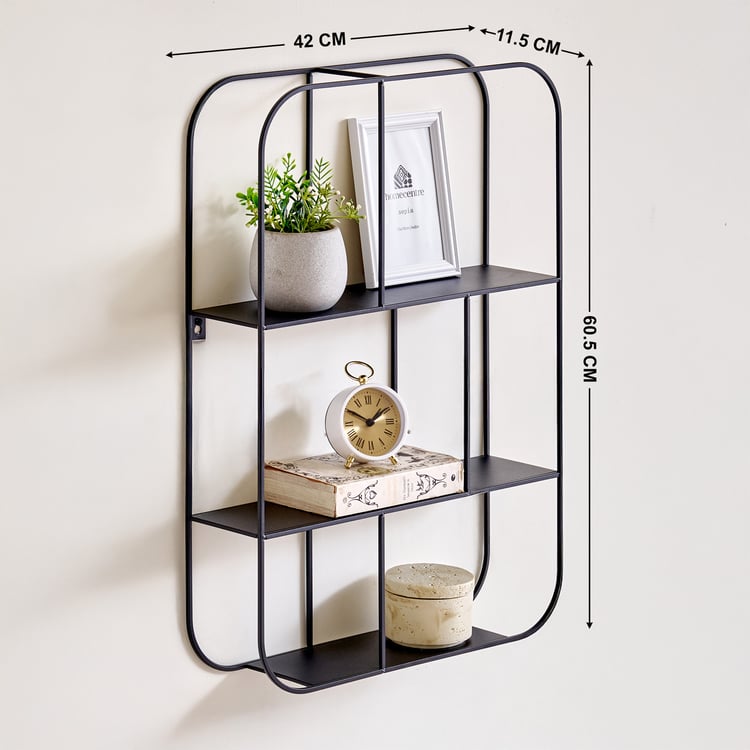 Pegasus Metal Wall Shelf - Black