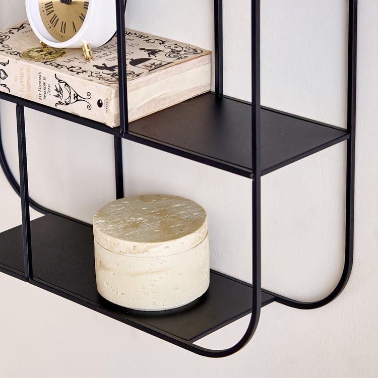 Pegasus Metal Wall Shelf - Black