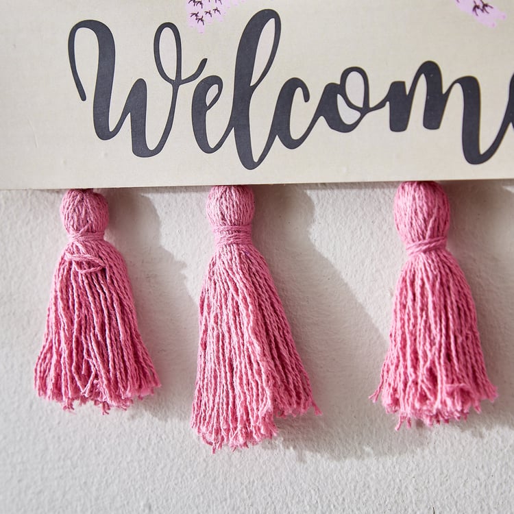 Garnet Interior Wooden Welcome Hanging Wall Accent