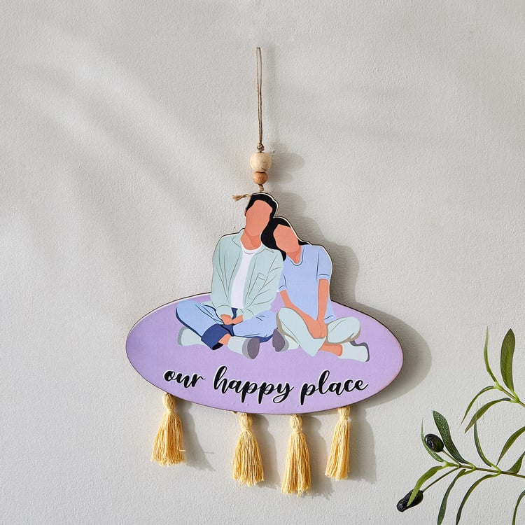 Garnet Interior Wooden Hanging Couple Wall Accent