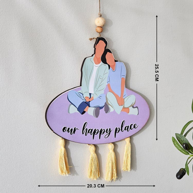 Garnet Interior Wooden Hanging Couple Wall Accent