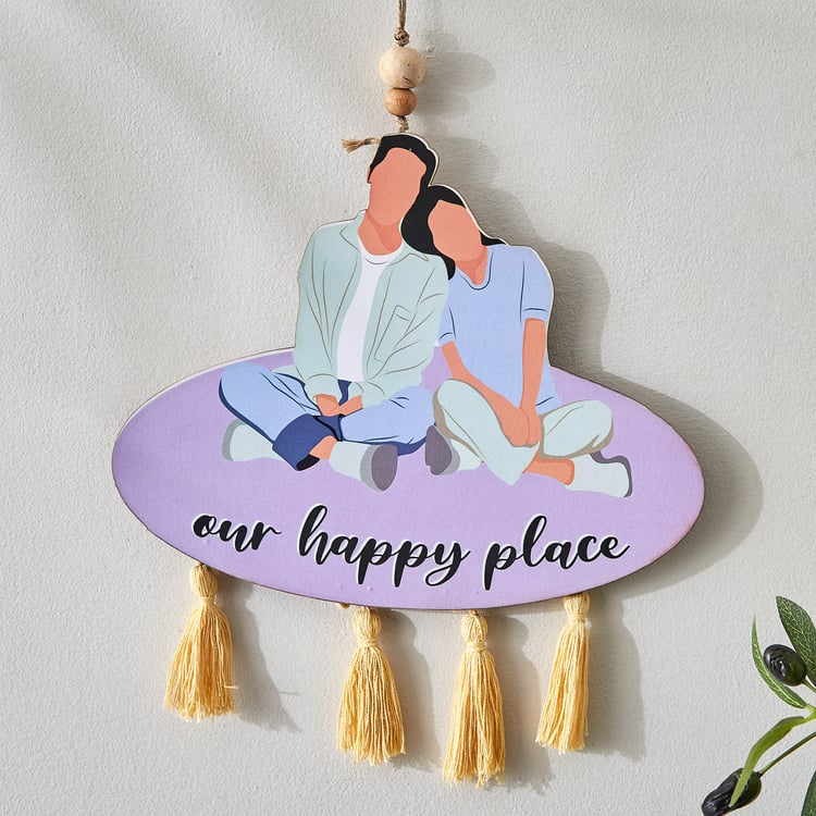 Garnet Interior Wooden Hanging Couple Wall Accent