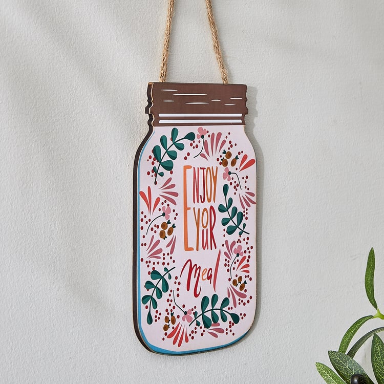 Garnet Interior Wooden Enjoy Your Meal Hanging Wall Accent