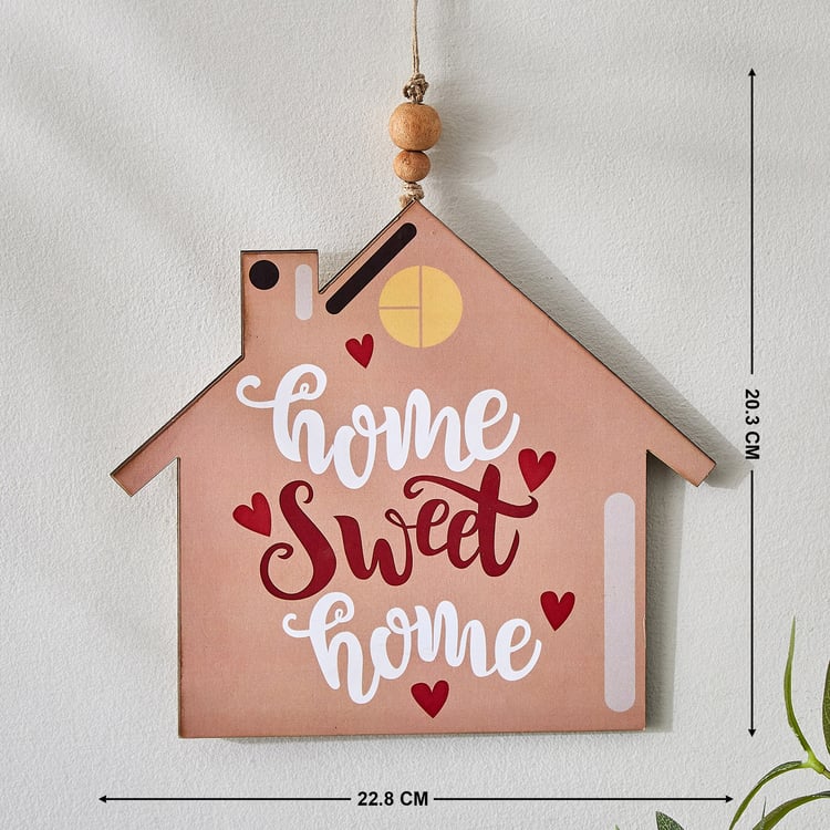 Garnet Interior Wooden Home Sweet Home Hanging Wall Accent