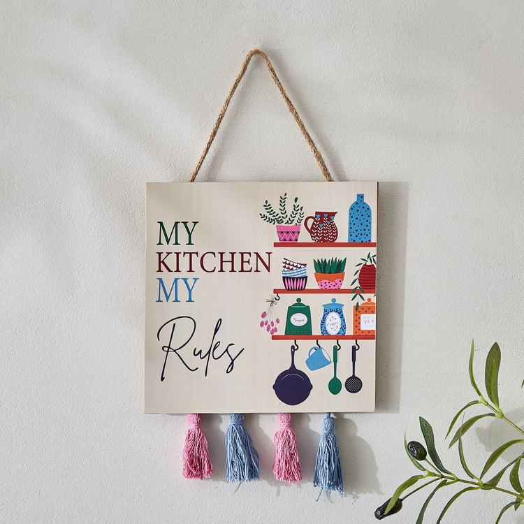 Garnet Interior Wooden Kitchen Hanging Wall Accent