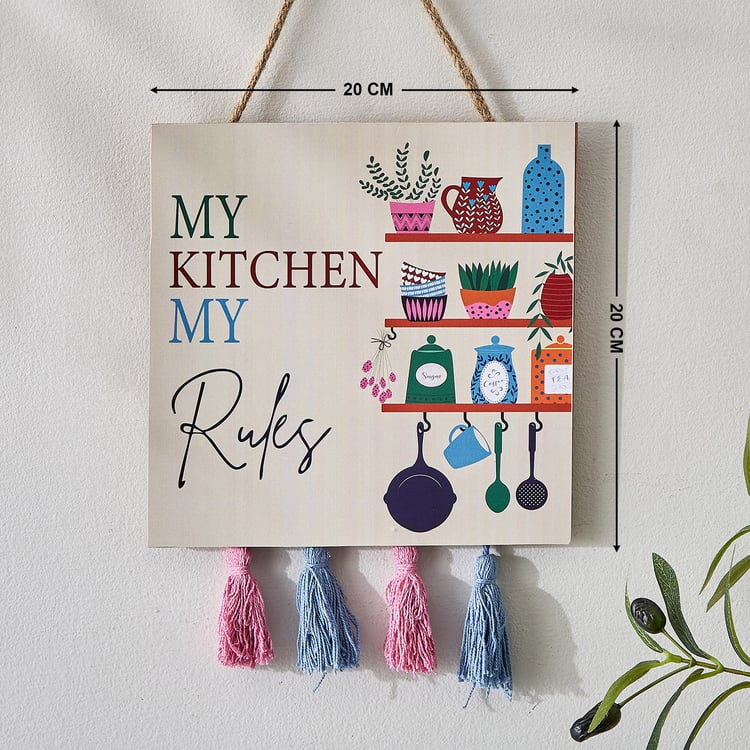 Garnet Interior Wooden Kitchen Hanging Wall Accent