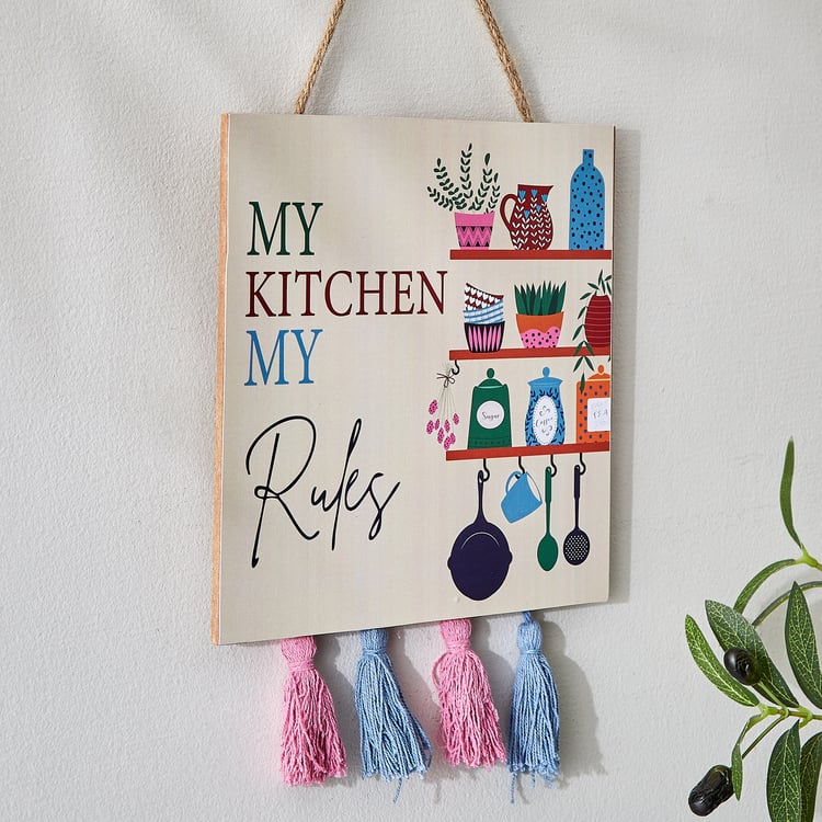 Garnet Interior Wooden Kitchen Hanging Wall Accent
