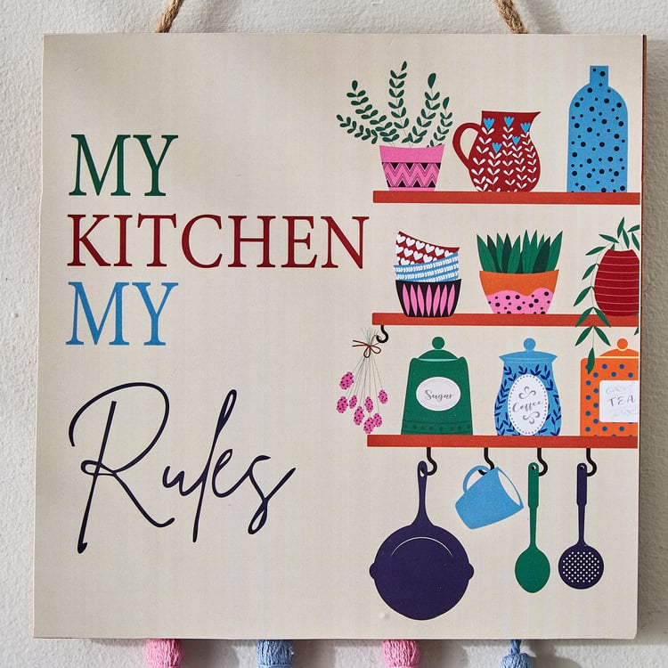 Garnet Interior Wooden Kitchen Hanging Wall Accent