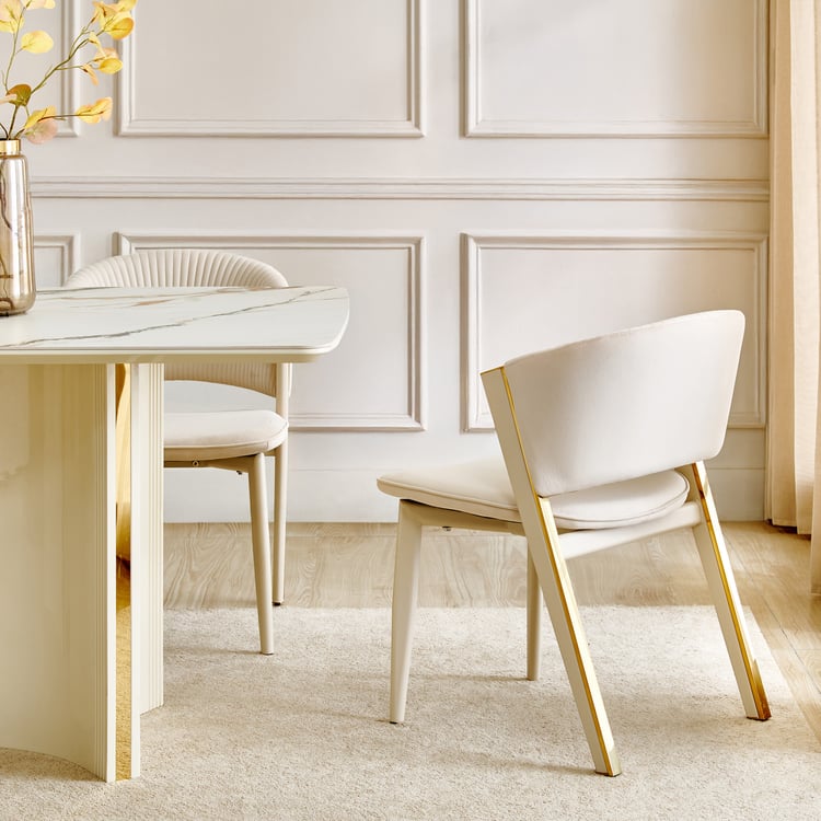 Modern Radiance NXT Set of 2 Fabric Dining Chairs - Cream