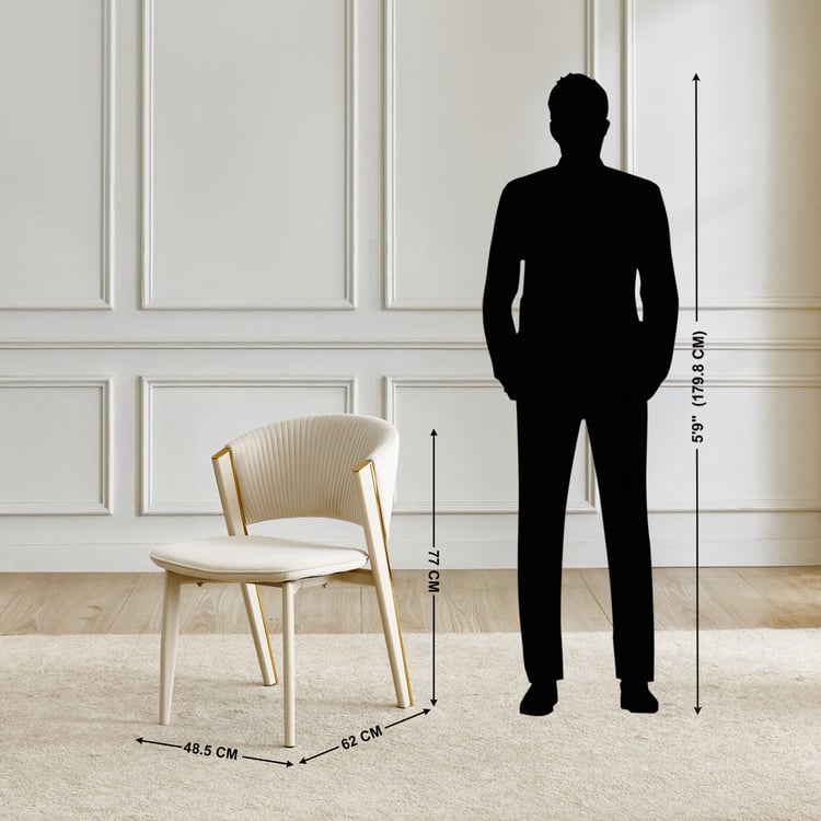 Modern Radiance NXT Set of 2 Fabric Dining Chairs - Cream