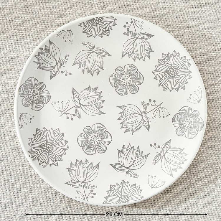 Corsica Flores Stoneware Floral Print Dinner Plate - 26cm