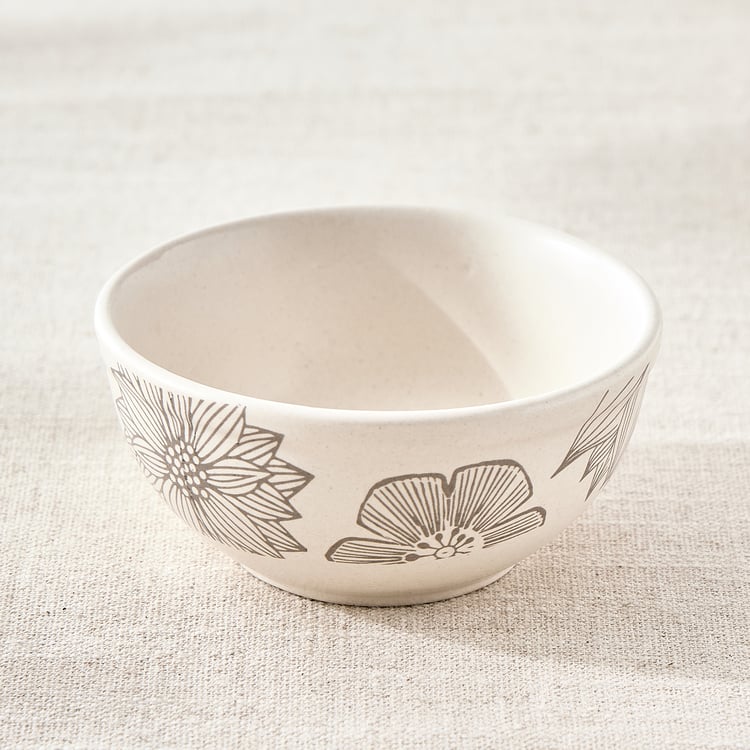 Corsica Flores Stoneware Floral Print Katori - 250ml