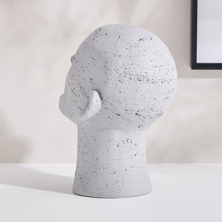 Alloy Deco Polyresin Human Face Figurine