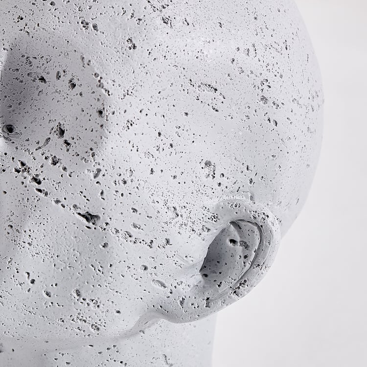 Alloy Deco Polyresin Human Face Figurine