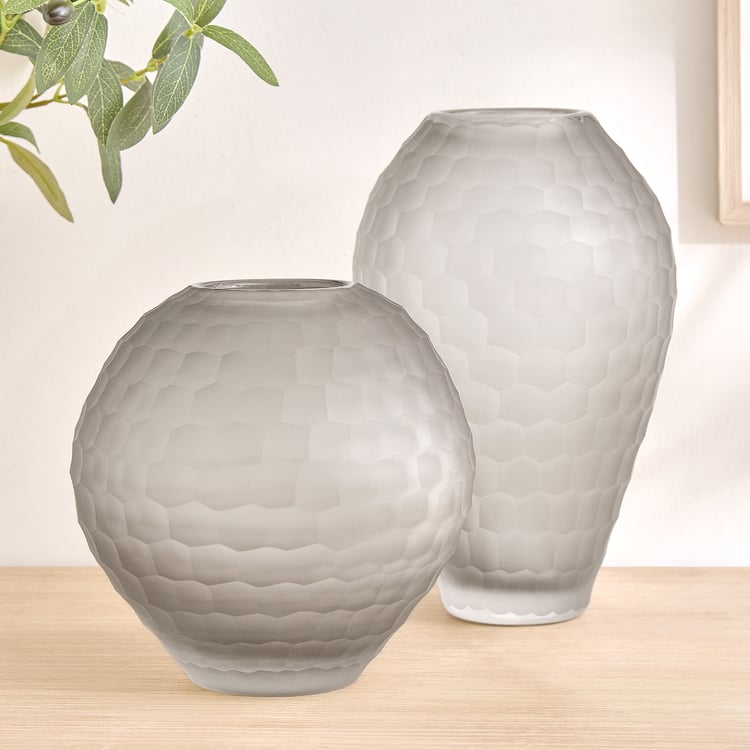 Grain Roan Glass Cutwork Vase - Large