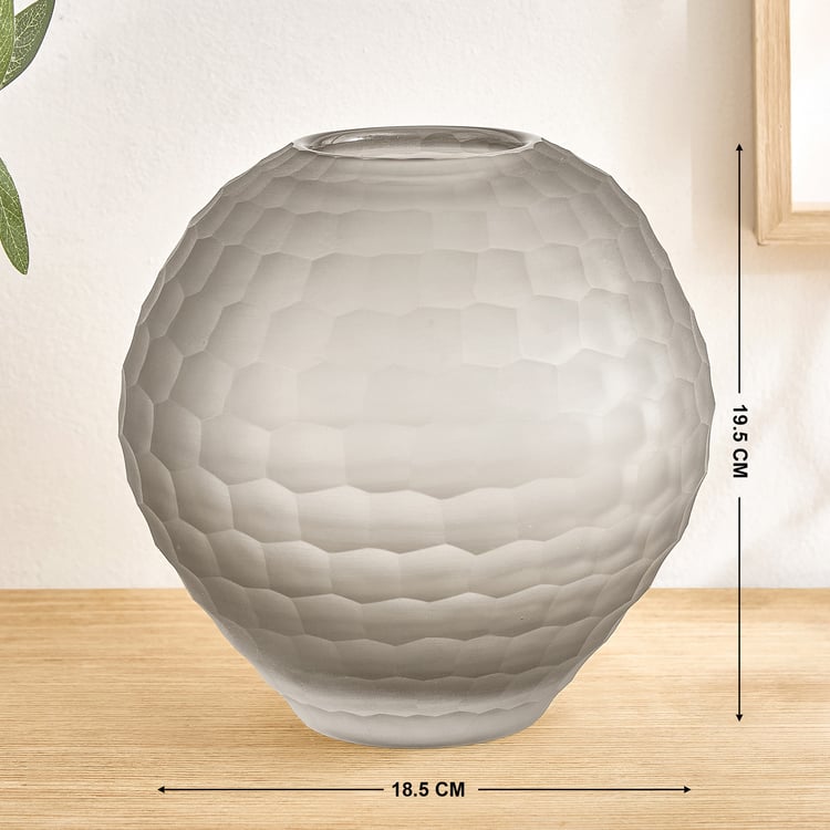 Grain Roan Glass Cutwork Vase - Small