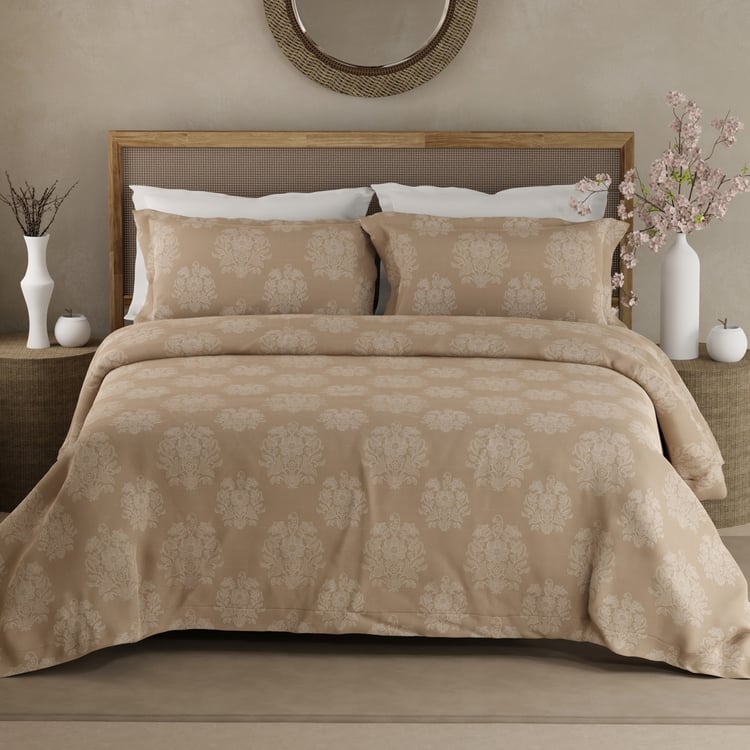 BOUTIQUE LIVING Indo Musk Kasturi Cotton 200TC Floral Print 3Pcs Super King Bedsheet Set