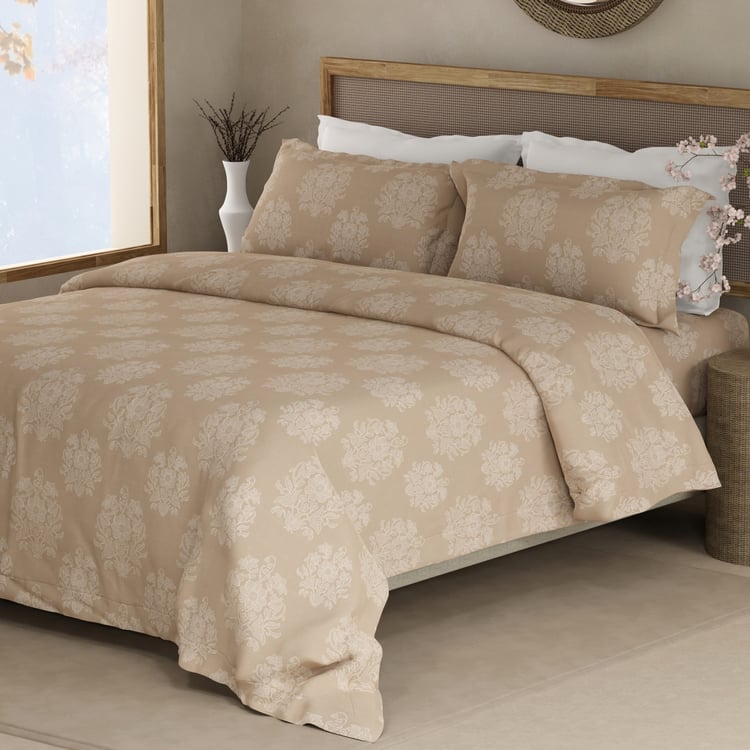 BOUTIQUE LIVING Indo Musk Kasturi Cotton 200TC Floral Print 3Pcs Super King Bedsheet Set