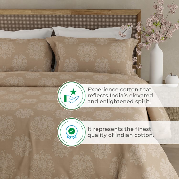 BOUTIQUE LIVING Indo Musk Kasturi Cotton 200TC Floral Print 3Pcs Super King Bedsheet Set