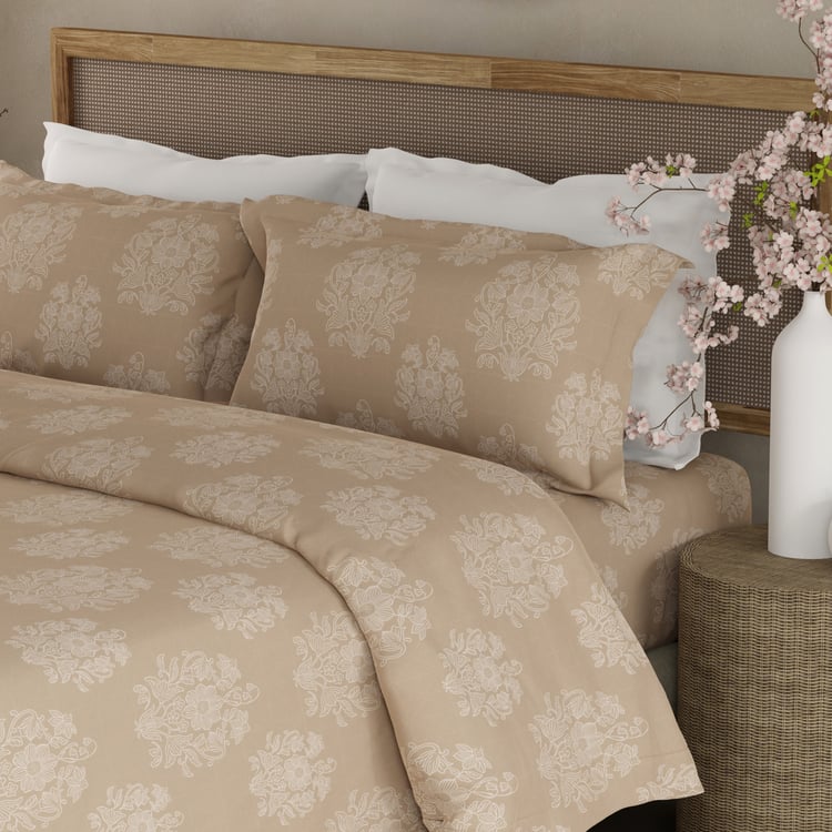 BOUTIQUE LIVING Indo Musk Kasturi Cotton 200TC Floral Print 3Pcs Super King Bedsheet Set