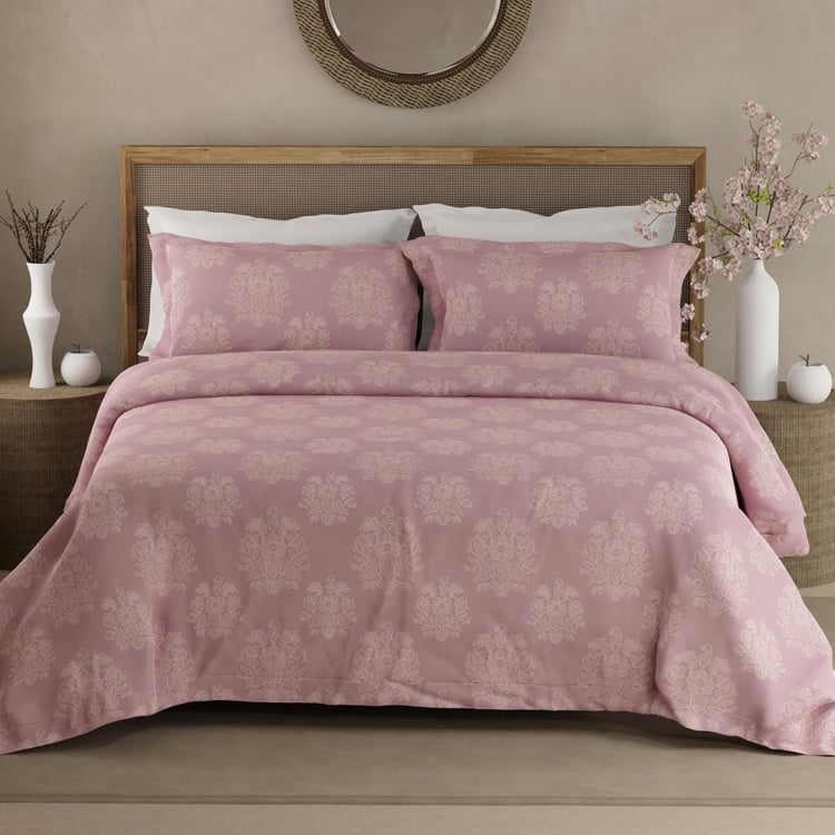 BOUTIQUE LIVING Indo Musk Kasturi Cotton 200TC Floral Print 3Pcs Super King Bedsheet Set