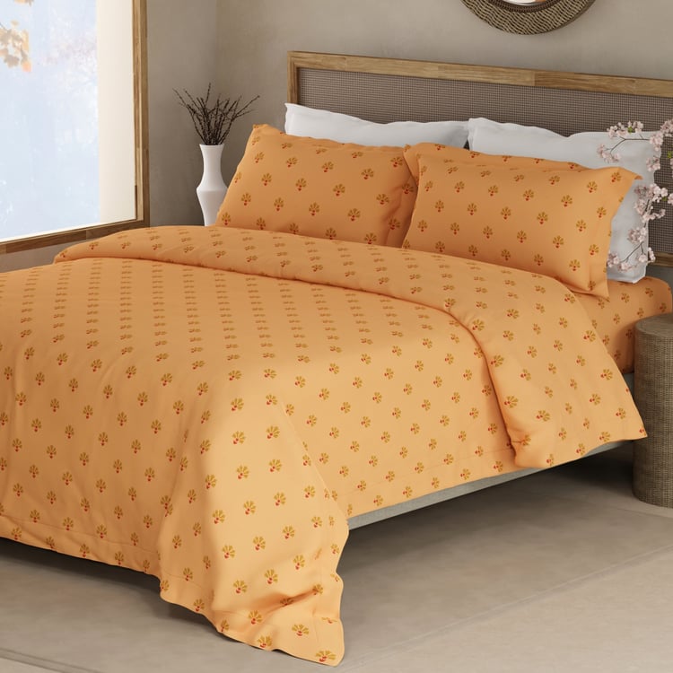 BOUTIQUE LIVING Indo Musk Kasturi Cotton 200TC Ethnic Print 3Pcs Super King Bedsheet Set