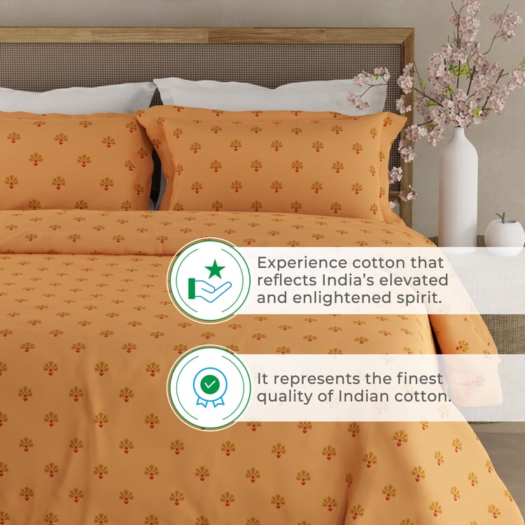 BOUTIQUE LIVING Indo Musk Kasturi Cotton 200TC Ethnic Print 3Pcs Super King Bedsheet Set