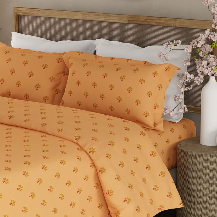 BOUTIQUE LIVING Indo Musk Kasturi Cotton 200TC Ethnic Print 3Pcs Super King Bedsheet Set