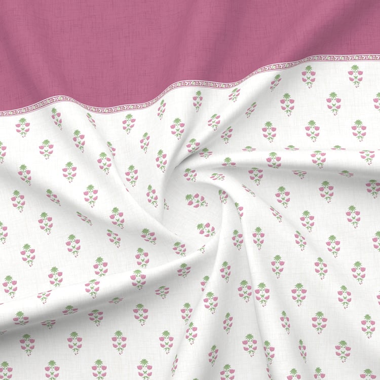 BOUTIQUE LIVING Royal Essence Cotton 400TC Floral Print 7Pcs Super King Bedsheet Set