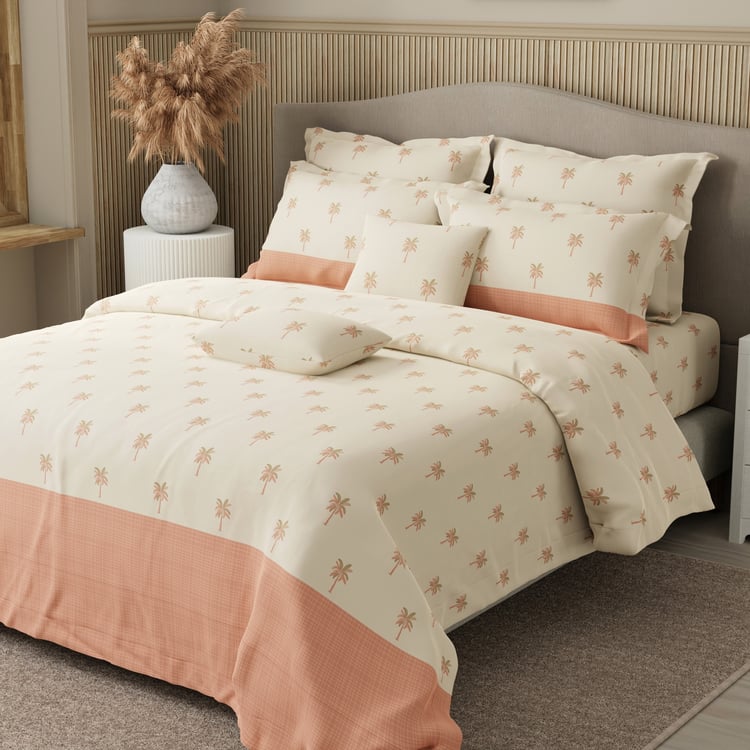 BOUTIQUE LIVING Royal Essence Cotton 400TC Printed 7Pcs Super King Bedsheet Set