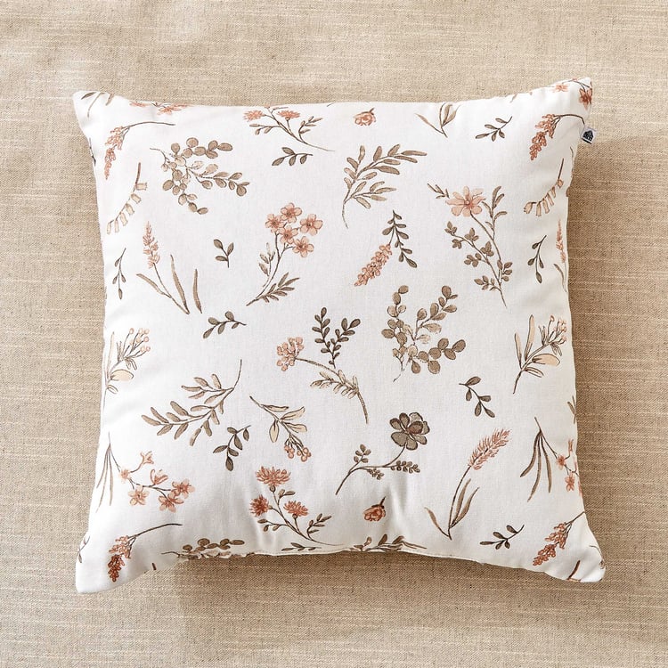 Ebony Grace Maple Set of 2 Floral Print Filled Cushion - 40x40cm