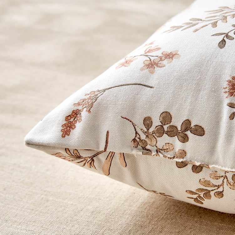 Ebony Grace Maple Set of 2 Floral Print Filled Cushion - 40x40cm