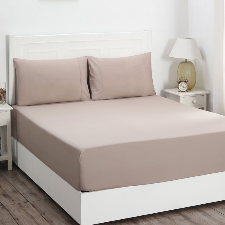 MASPAR Slumber Cotton 210TC 3Pcs Super King Bedsheet Set