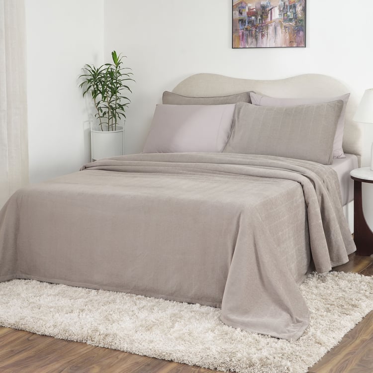 MASPAR Caroline Cotton Herringbone Double Bed Cover