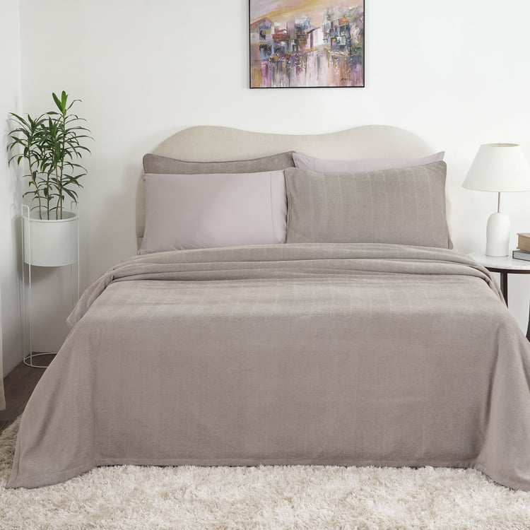 MASPAR Caroline Cotton Herringbone Double Bed Cover