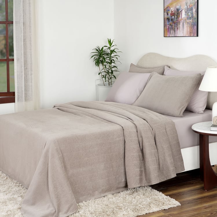 MASPAR Caroline Cotton Herringbone Double Bed Cover