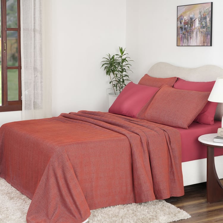 MASPAR Caroline Cotton Herringbone Double Bed Cover