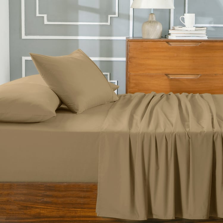 MASPAR Slumber Cotton 200TC 3Pcs Super King Bedsheet Set