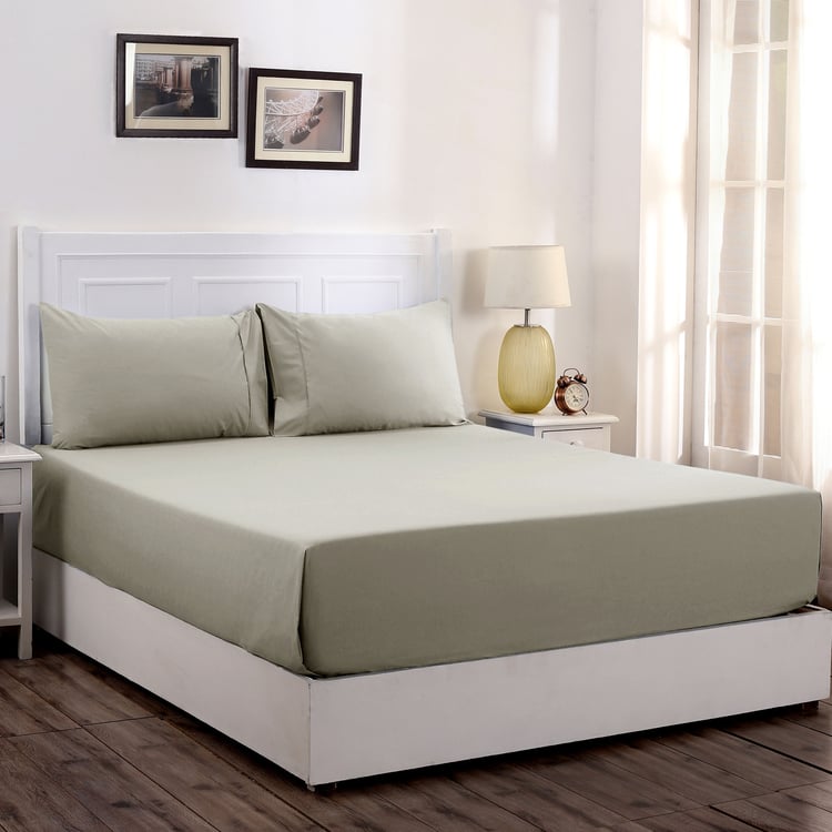 MASPAR Slumber Cotton 200TC 3Pcs Super King Bedsheet Set