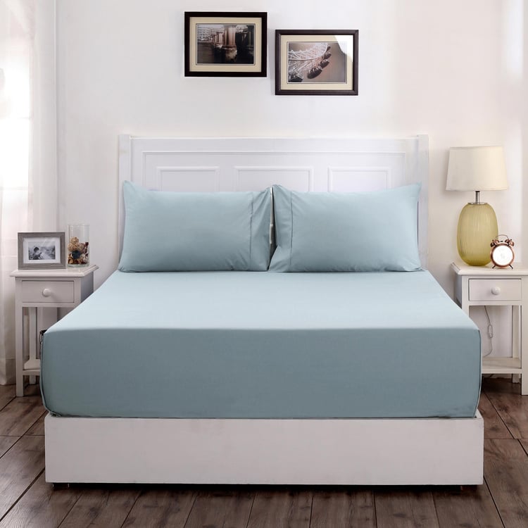 MASPAR Slumber Cotton 200TC 3Pcs Queen Bedsheet Set