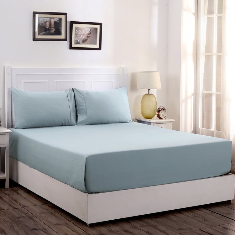 MASPAR Slumber Cotton 200TC 3Pcs Queen Bedsheet Set